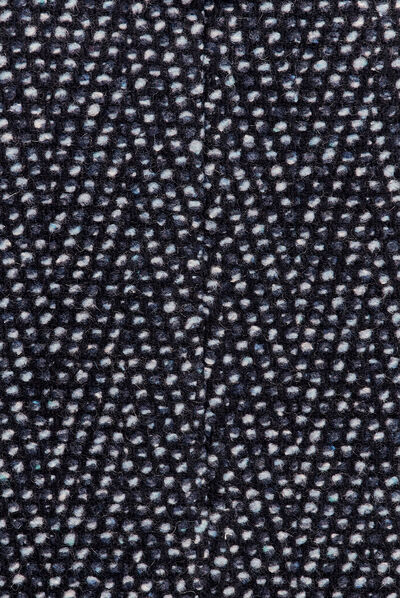 Manteau droit à capuche bleu marine femme