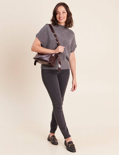 Pantalon magique l'unique denim gris femme