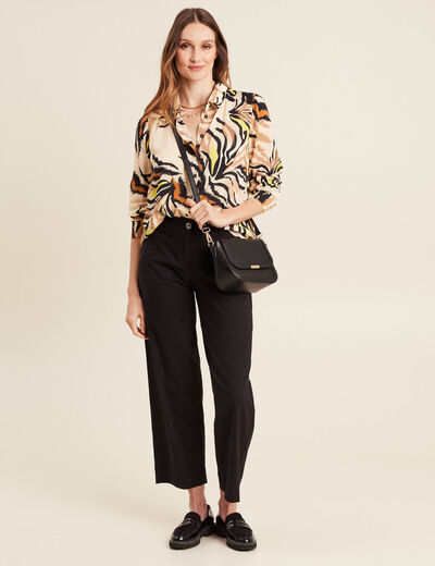 Chemise manches longues creme femme