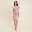 Robe ajustée courte rose femme