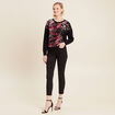 Pull manches longues sequins noir femme