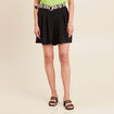 Short avec ceinture amovible noir femme