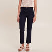 Jean droit taille haute 7/8ème denim brut femme
