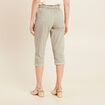 Pantacourt coupe mom large vert clair femme