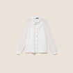 Chemise ample voile doubl&eacute;e col chemise ecru femme