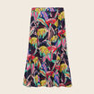 Jupe longue évasée multicolore femme