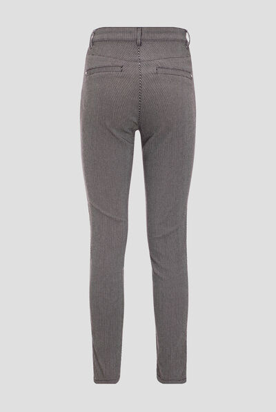 Pantalon ajusté noir femme