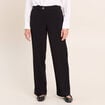 Pantalon taille haute fluide noir femme
