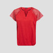 T-shirt manches courtes rose framboise femme