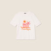 T-shirt manches courtes ecru femme