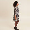 Robe évasée fluide noir femme