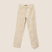 Pantalon 7/8ème taille haute beige femme