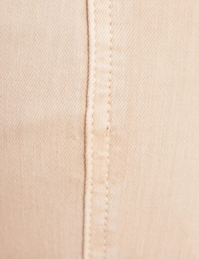 Jean droit denim beige femme