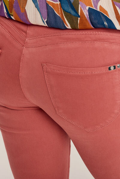 Jean magique ajusté taille standard rose femme