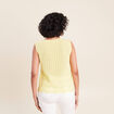 Top sans manches avec dentelle jaune pastel femme
