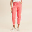 Pantalon coupe droite à coulisse rose vif femme