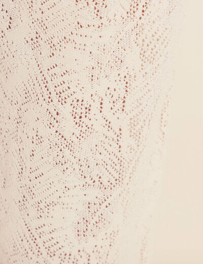 Pantalon crochet femme ecru femme
