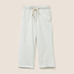 Pantalon jogpant 7/8ème en coton denim bleach femme