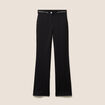 Pantalon bootcut maille taille standard noir femme
