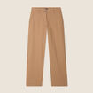 Pantalon large 7/8ème marron femme