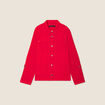 Veste cintrée boutonnée rouge femme