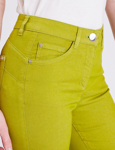 Pantacourt magique Le L&eacute;ger coupe droite vert olive femme