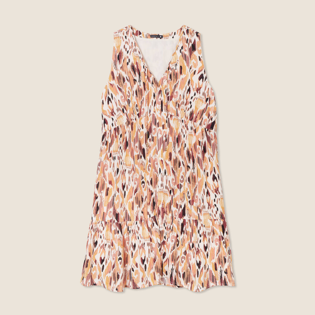 Robe &eacute;vas&eacute;e sans manches blanc femme