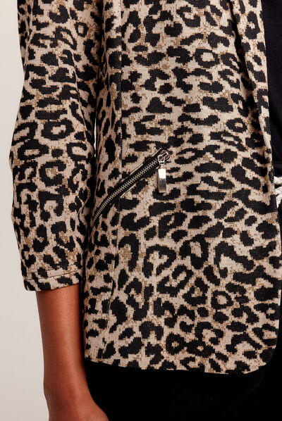 Veste esprit tailleur ajustée noir femme