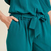 Combinaison pantalon droite vert femme