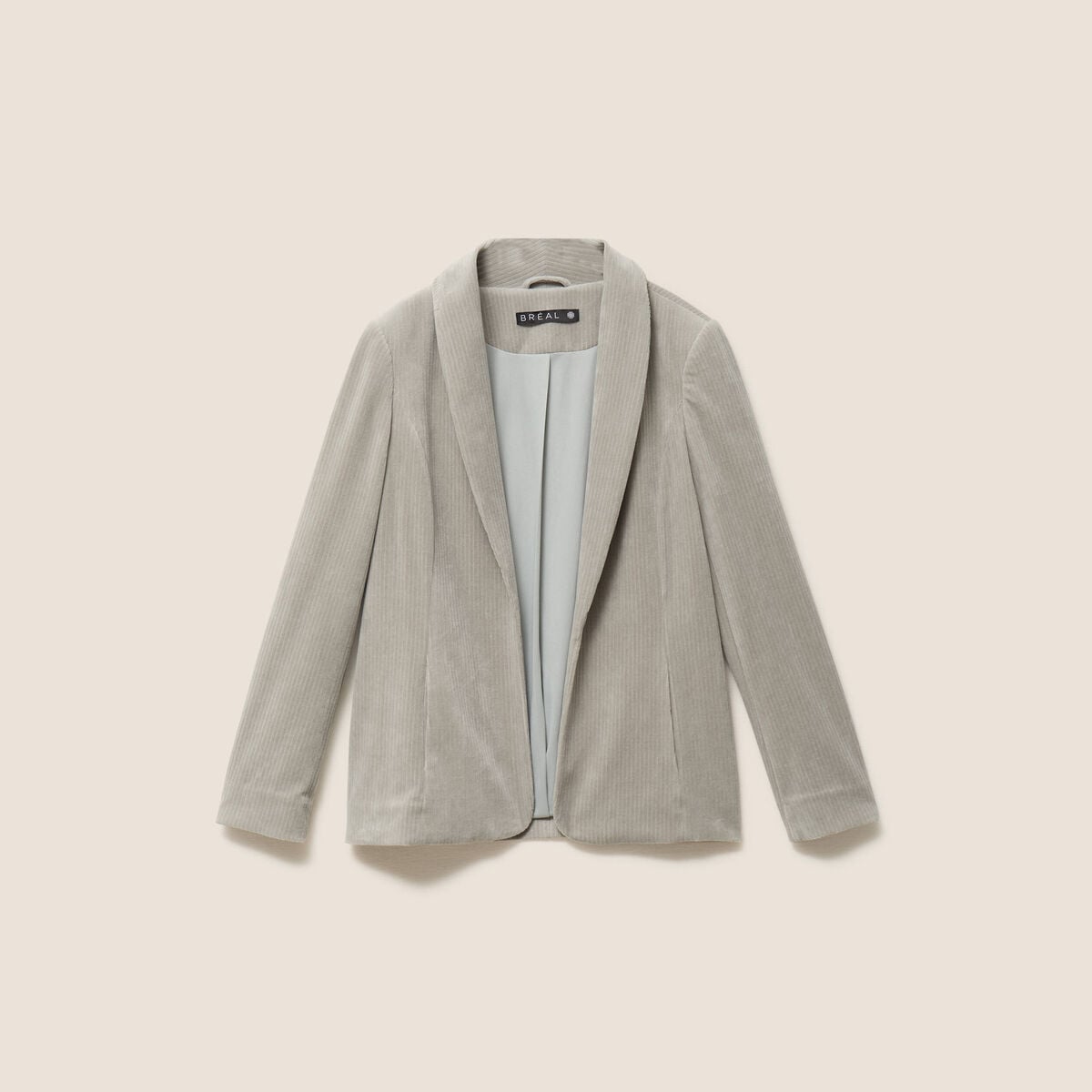 Veste tailleur velours vert clair femme