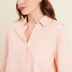 Chemise manches 3/4 orange femme