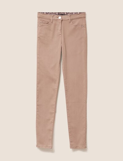 Jean magique L'Unique coupe ajust&eacute;e taupe femme