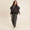 Poncho coupe ample noir femme