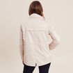 Parka déperlante cintrée lien à coulisse sable femme