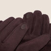Gants en fausse fourrure marron fonc&eacute; femme