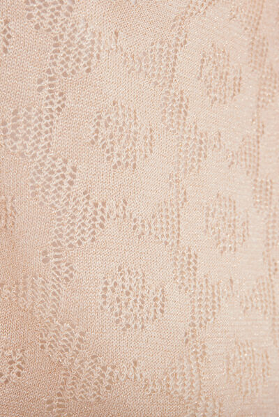 Gilet manches longues beige ivoire femme