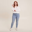 Jean coupe ajust&eacute;e 7/8&egrave;me denim baby bleu femme