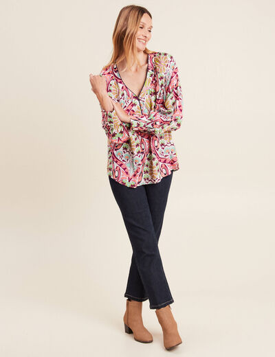 Blouse manches longues blanc femme