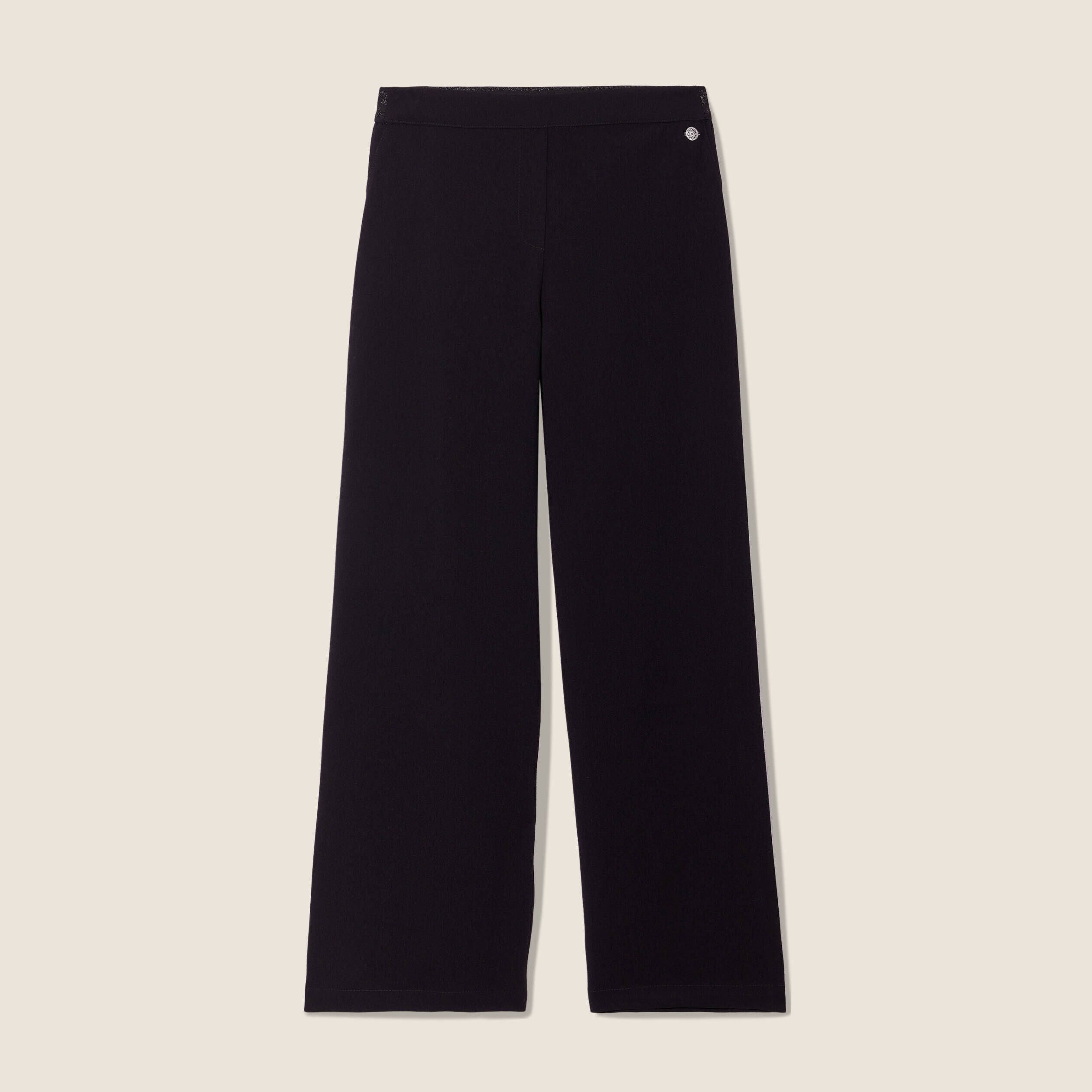 Pantalon droit sales fluide femme