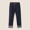 Jean ajusté taille standard denim brut femme