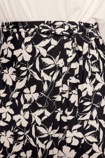 Jupe longue droite noir femme