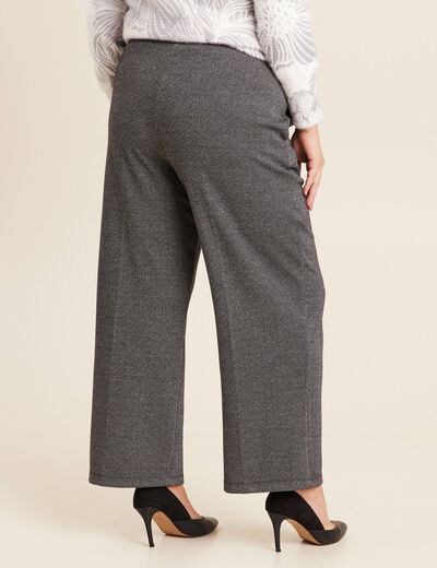 Pantalon large 7/8ème gris clair femme