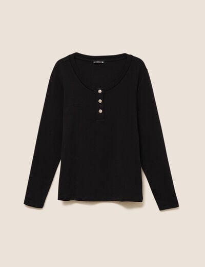 T-shirt manches longues noir femme