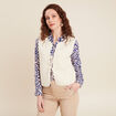Gilet sans manches matelassé ecru femme