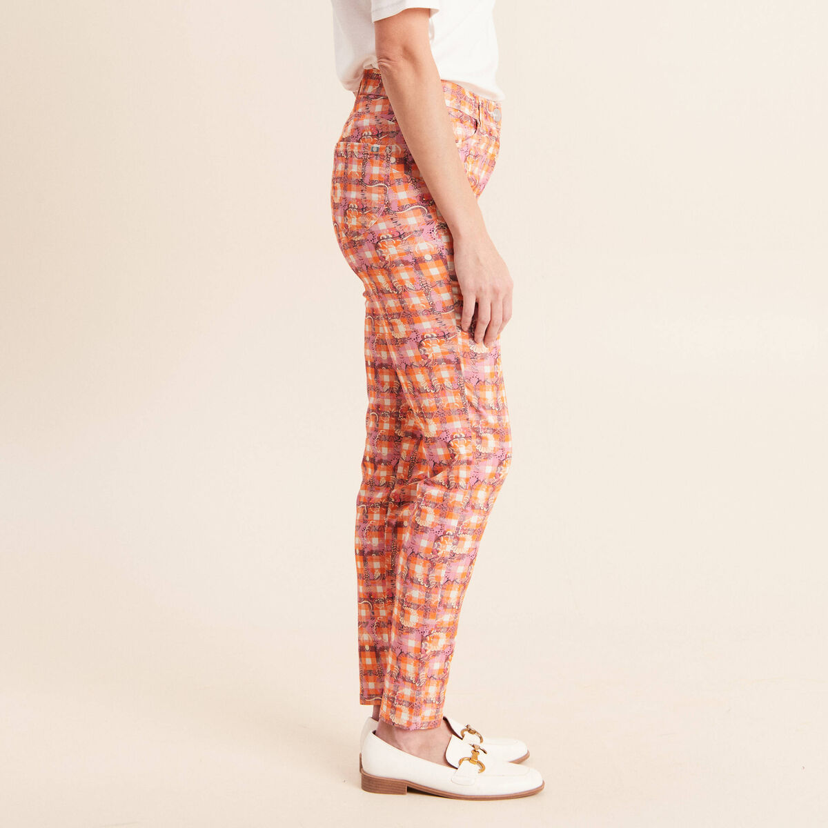 Pantalon magique Le L&eacute;ger coupe ajust&eacute;e orange femme