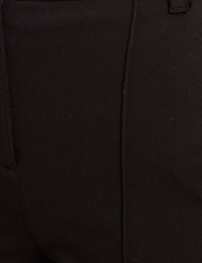 Pantalon bootcut maille milano noir femme