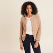 Gilet r&eacute;versible ajour&eacute; sable femme