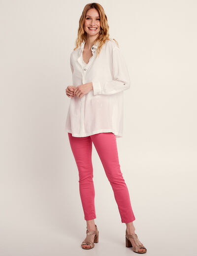 Chemise manches longues ecru femme