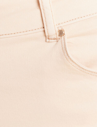 Pantalon 7/8&egrave;me coupe large ivoire femme