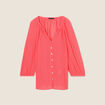 Blouse manches 3/4 rose cerise femme